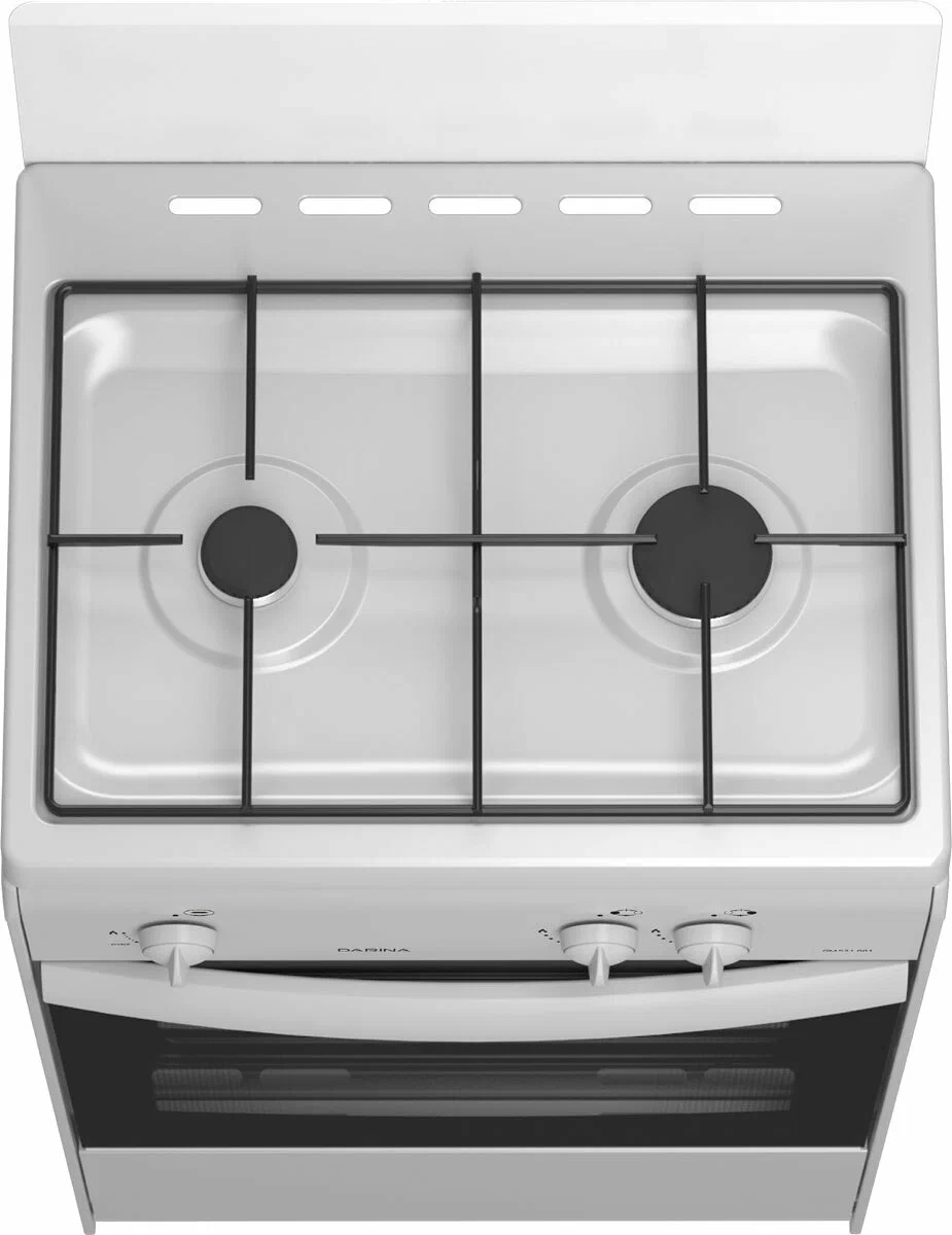 Газовая плита Darina 1 AS GM 521 001 W 50 см, 45 л, 2 конфорки, белый