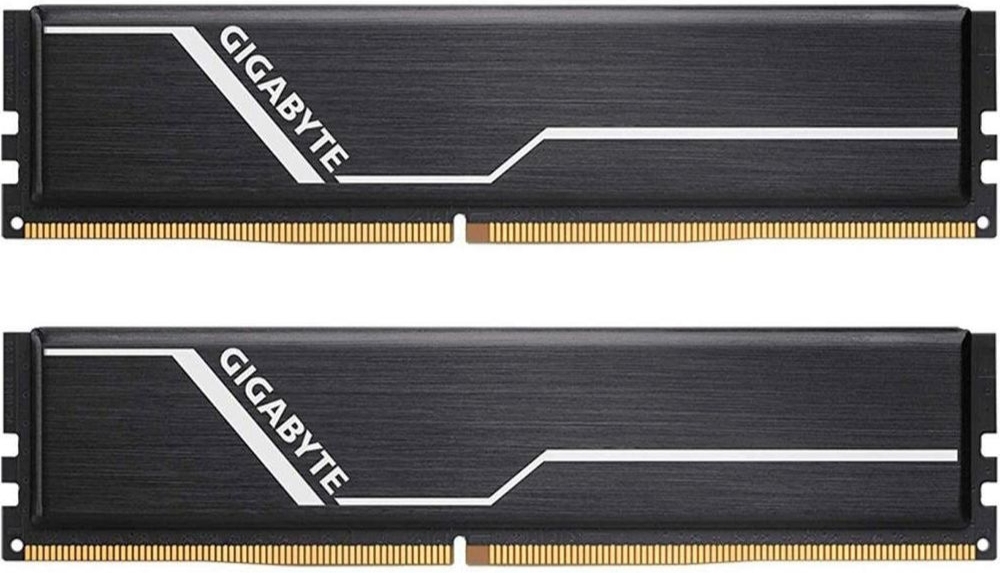 Gigabyte Black GP-GR26C16S8K2HU416 DDR4 два модуля по 8 ГБ с чёрным радиатором