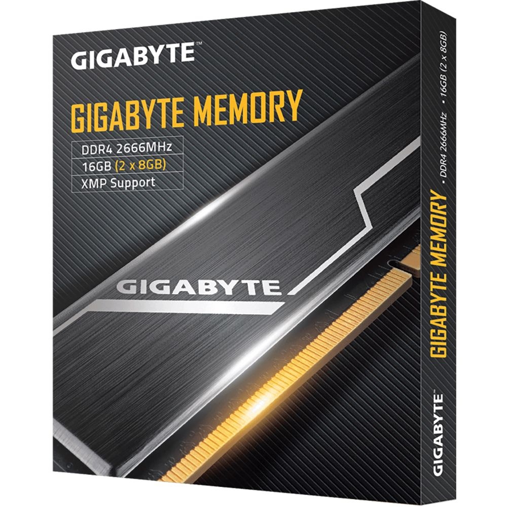 Gigabyte Black GP-GR26C16S8K2HU416 установка модулей DDR4 DIMM в материнскую плату