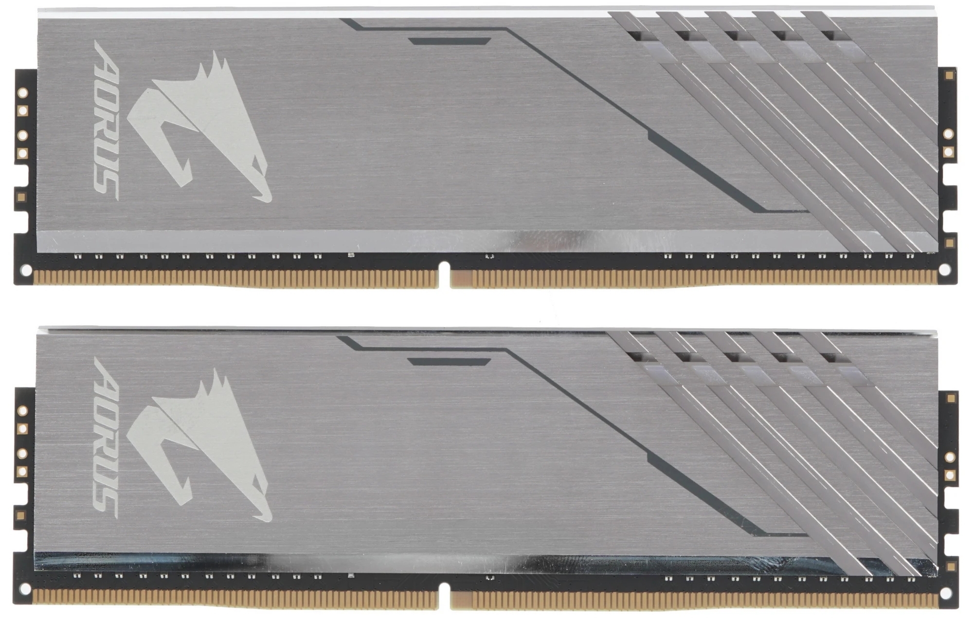 Gigabyte Aorus GP-AR32C16S8K2HU416R DDR4 2x8 ГБ оба модуля в комплекте вид сверху