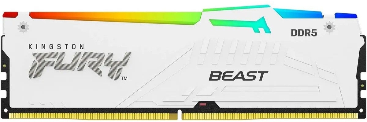 Kingston Fury Beast KF564C32BWEA-16 DDR5 6400 МГц белый радиатор RGB-подсветка