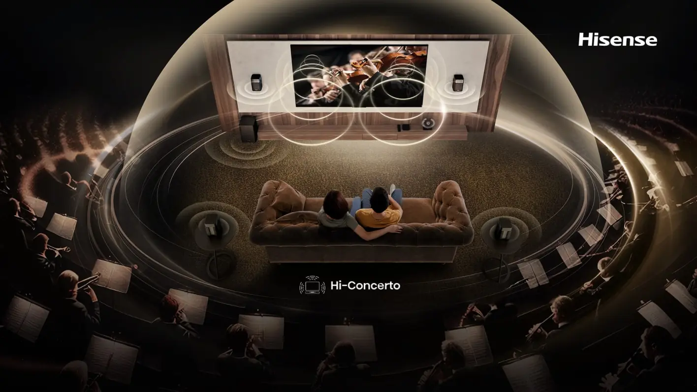 Hisense HT SATURN домашний кинотеатр 4.1.2 — технология Hi-Concerto и объёмный звук в гостиной
