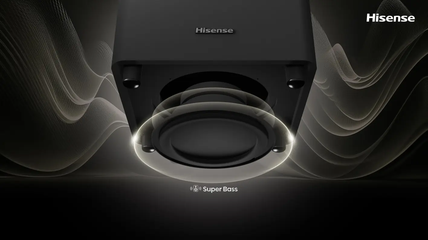Hisense HT SATURN активный сабвуфер 6,5 дюйма Super Bass — визуализация низких частот