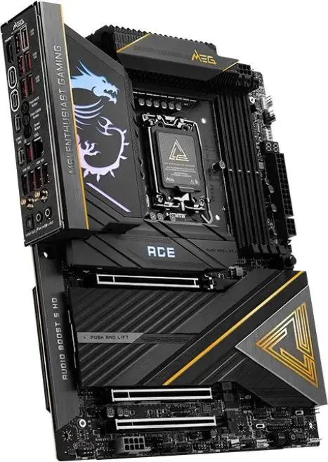 MSI MEG Z890 ACE задняя панель с портами Thunderbolt 4 и USB 3.2