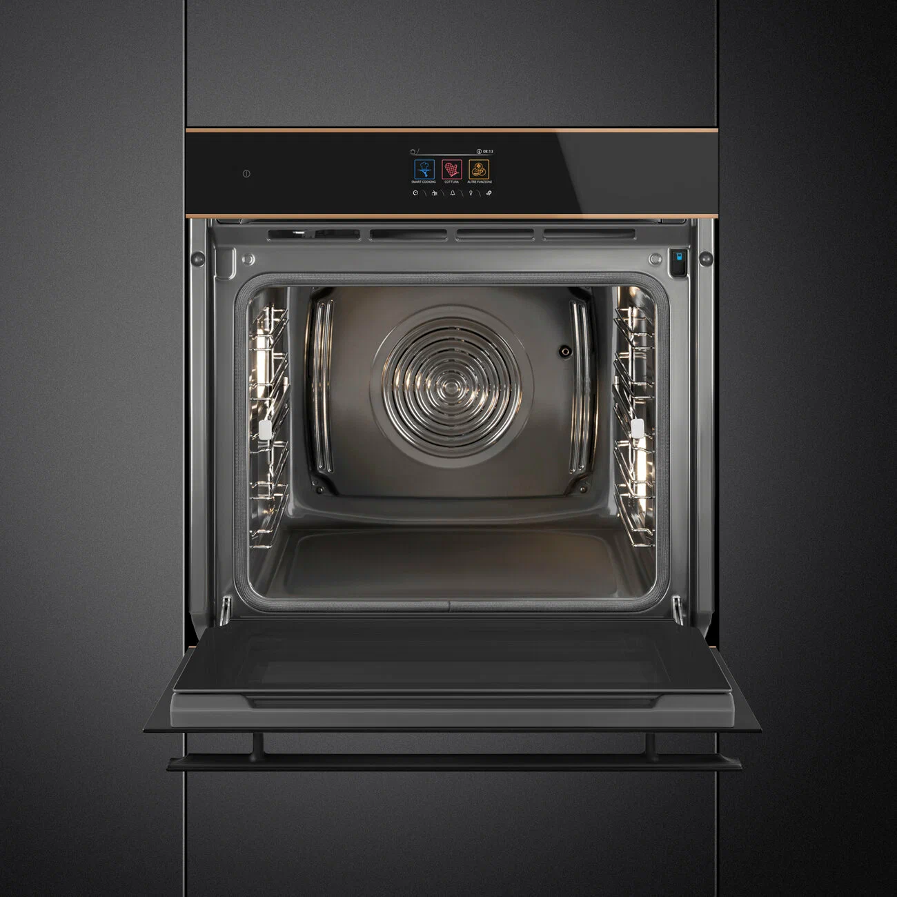 Электрический духовой шкаф Smeg SOP6604S2PNR, черный, серия Dolce Stil Novo