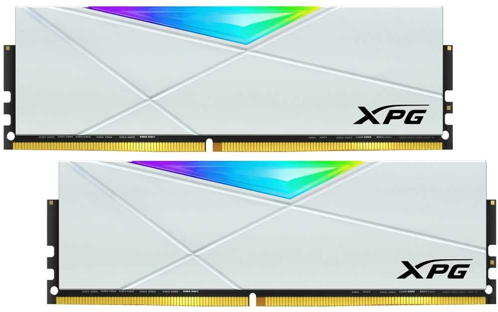 ADATA Spectrix AX4U32008G16A-DW50 вид сбоку контакты и высота радиаторной башни 40 мм