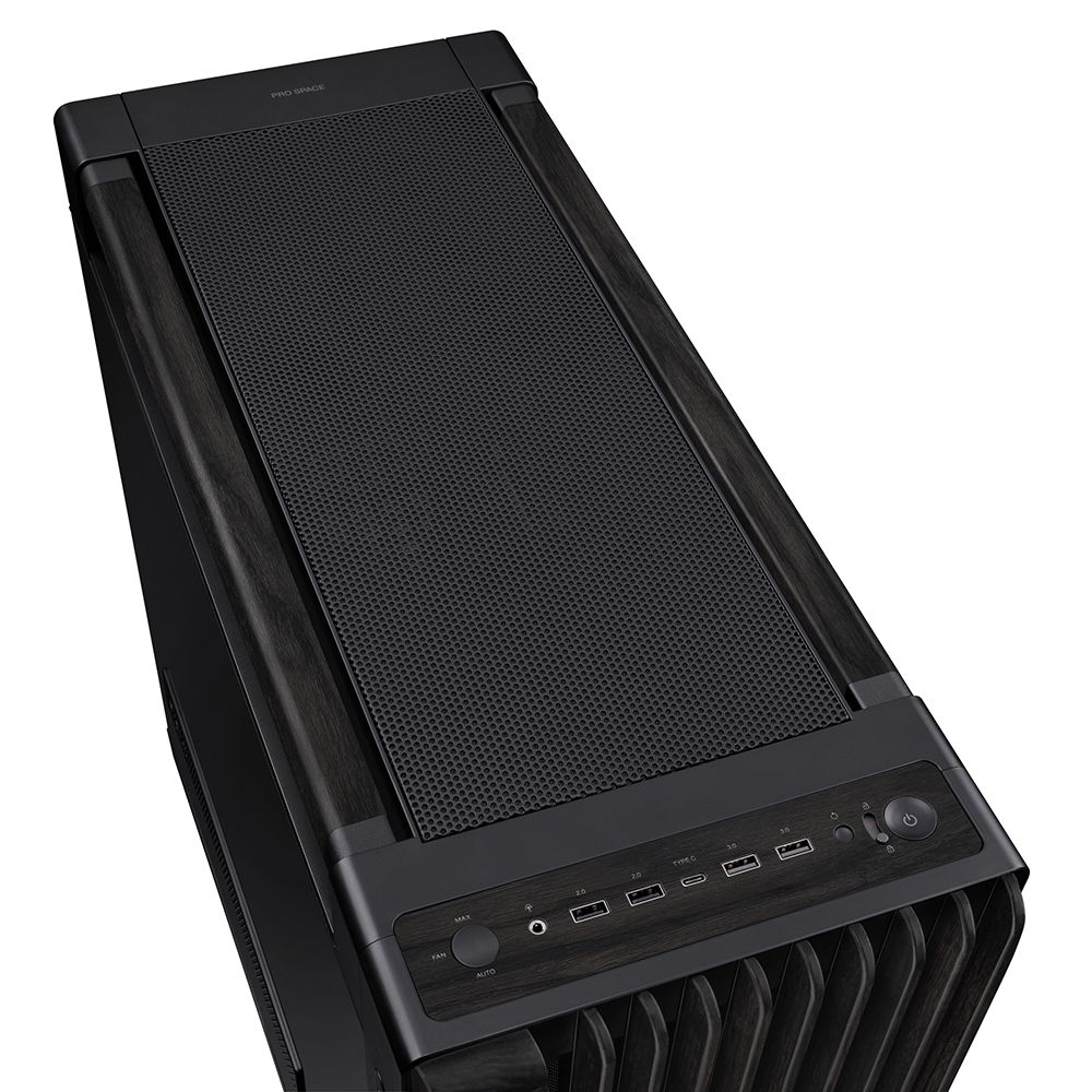ASUS ProArt PA602 фронтальная панель сверху — организация разъёмов USB, аудио и кнопок управления