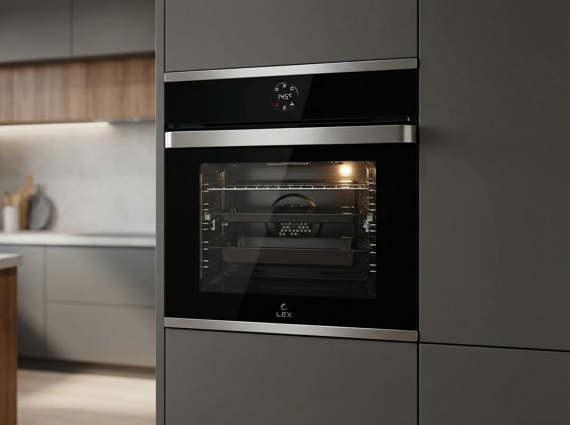 Электрический духовой шкаф Lex EDP 607 BBL Wide Series - фото в интерьере