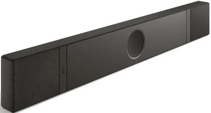 KEF XIO Soundbar Slate Black вид спереди 12 динамиков формат 5.1.2