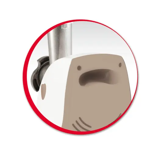 Moulinex ME476132 пластиковый корпус бежевый боковой вид место крепления