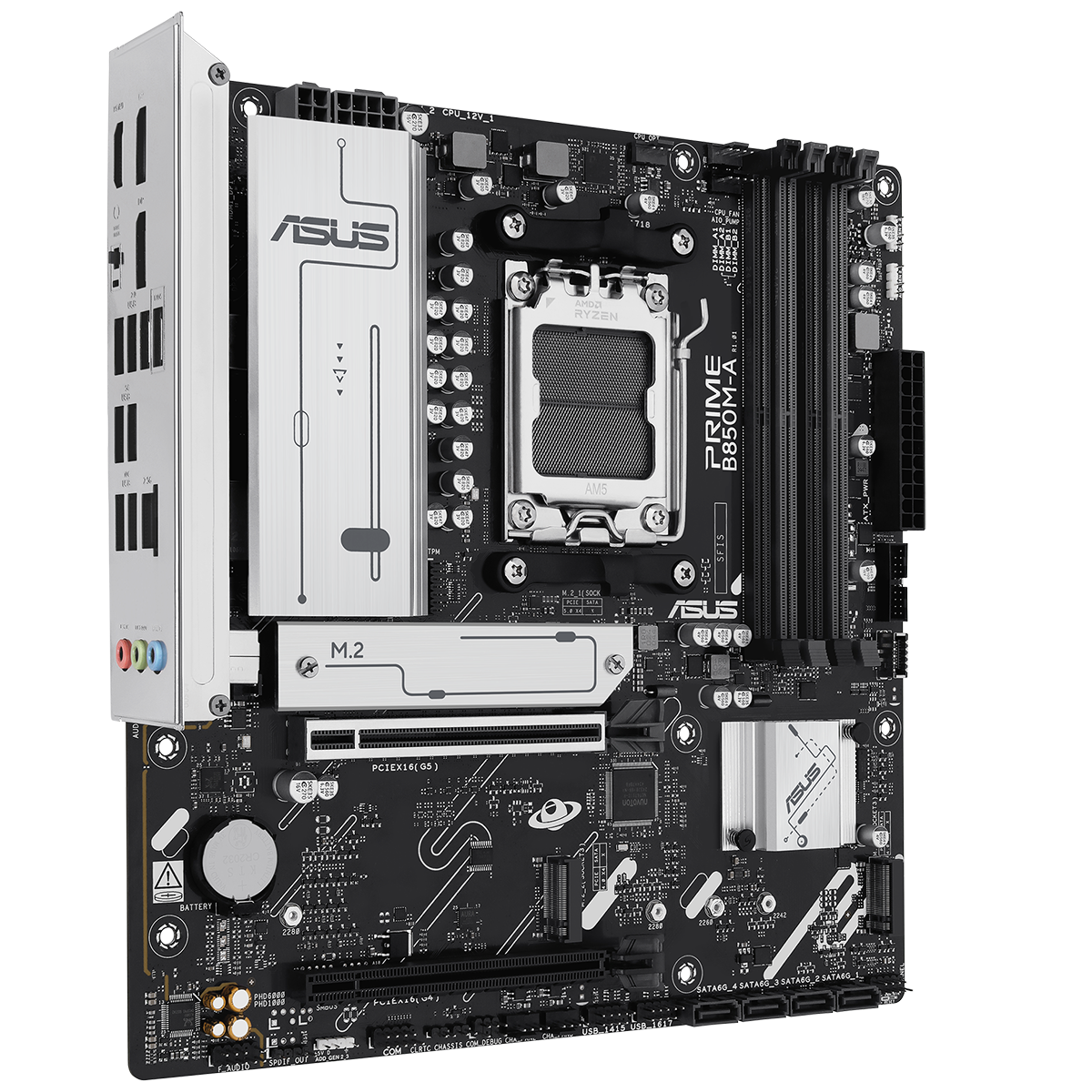 ASUS Prime B850M-A-CSM обзор платы mATX AM5 B850 полный вид