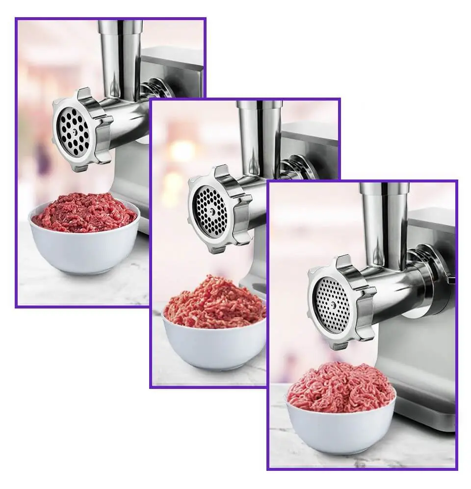 Moulinex KT-2108 три варианта решётки помола с результатами