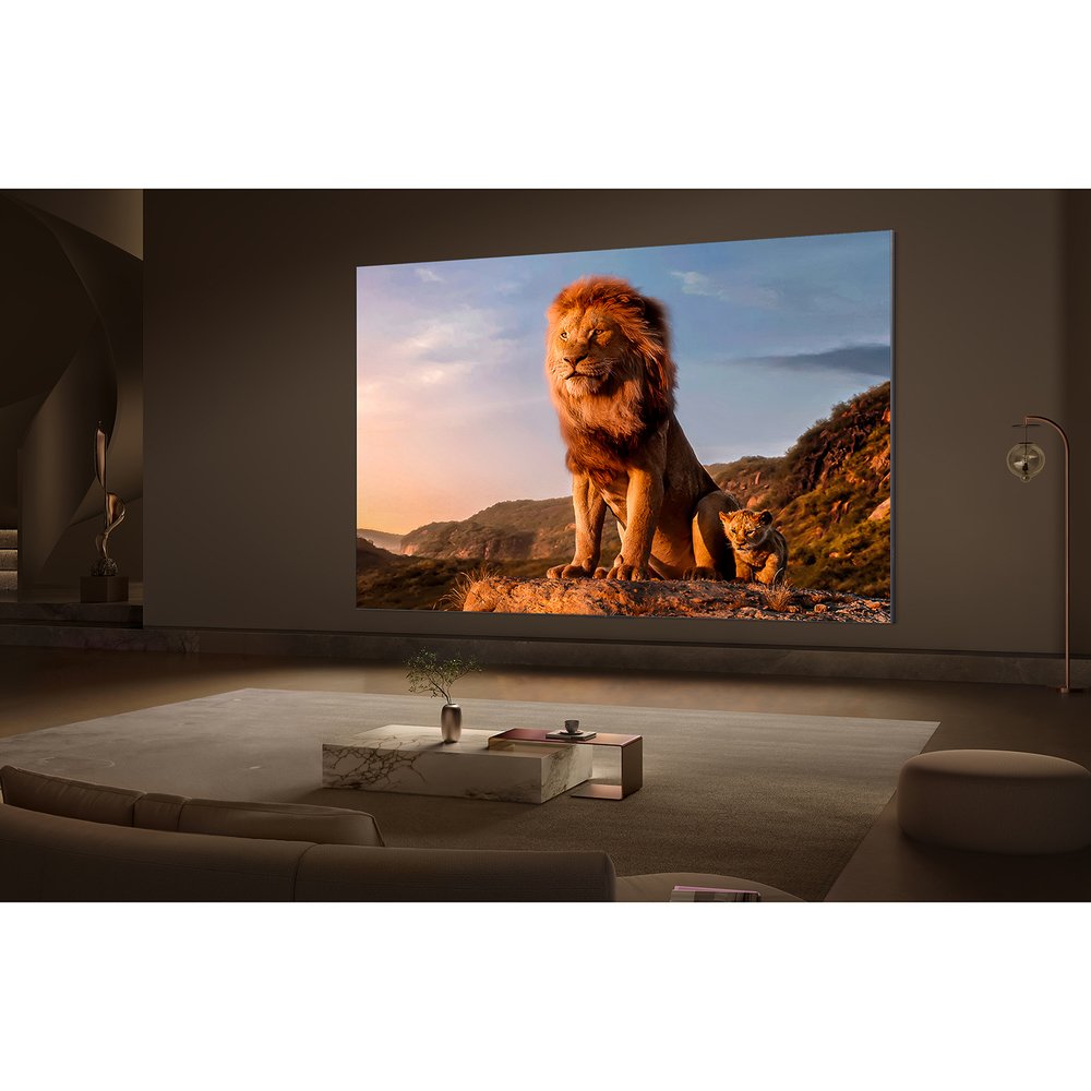 TCL 163X11L Micro LED 163 дюйма &mdash; лев в высоком разрешении, демонстрация контраста и яркости цветов