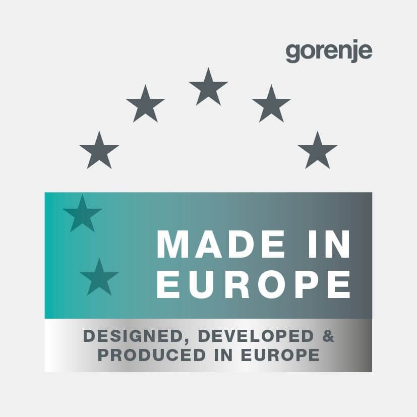 Gorenje WPNEI82SBSWIFI/C логотип Made in Europe — подтверждение европейского производства