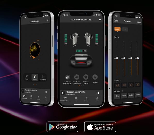 Edifier NeoBuds Pro — управление через приложение Edifier Connect, эквалайзер