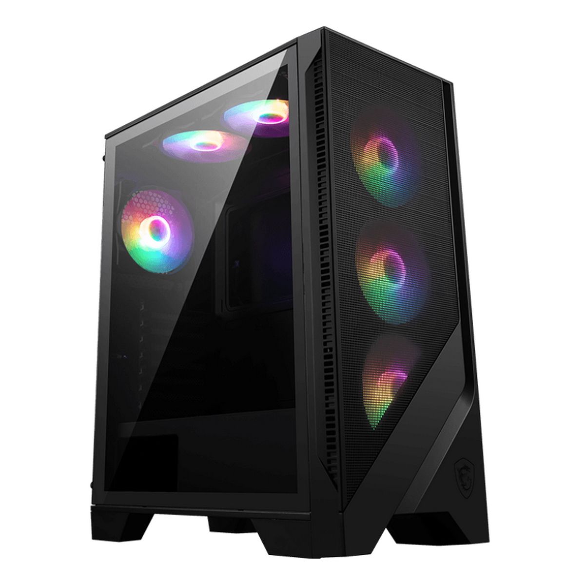 MSI MAG FORGE 120A вид под углом ARGB вентиляторы закалённое стекло