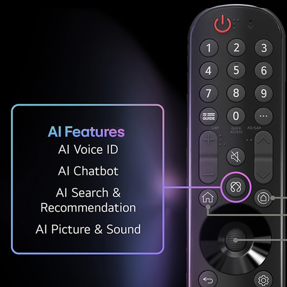 LG OLED97G5RLA &mdash; пульт AI Magic Remote с кнопкой AI и голосовым управлением