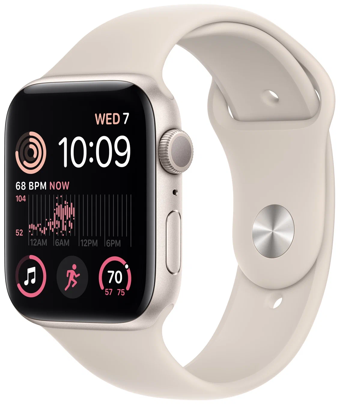 Умные часы Apple Watch Series SE Gen 2 44 мм Aluminium Case, starlight Sport Band
