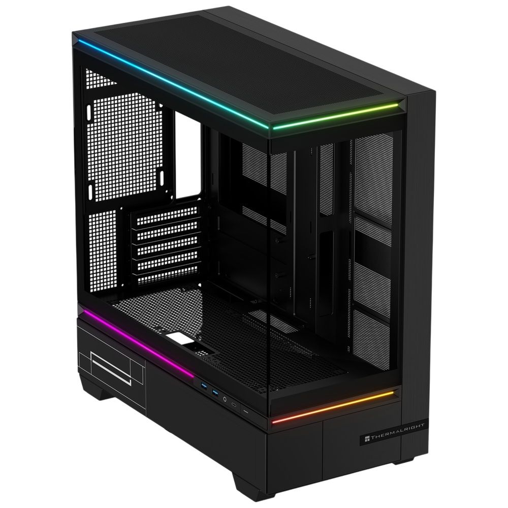 Thermalright TL-M10 открытая боковая стеклянная панель и ARGB-подсветка внутри корпуса
