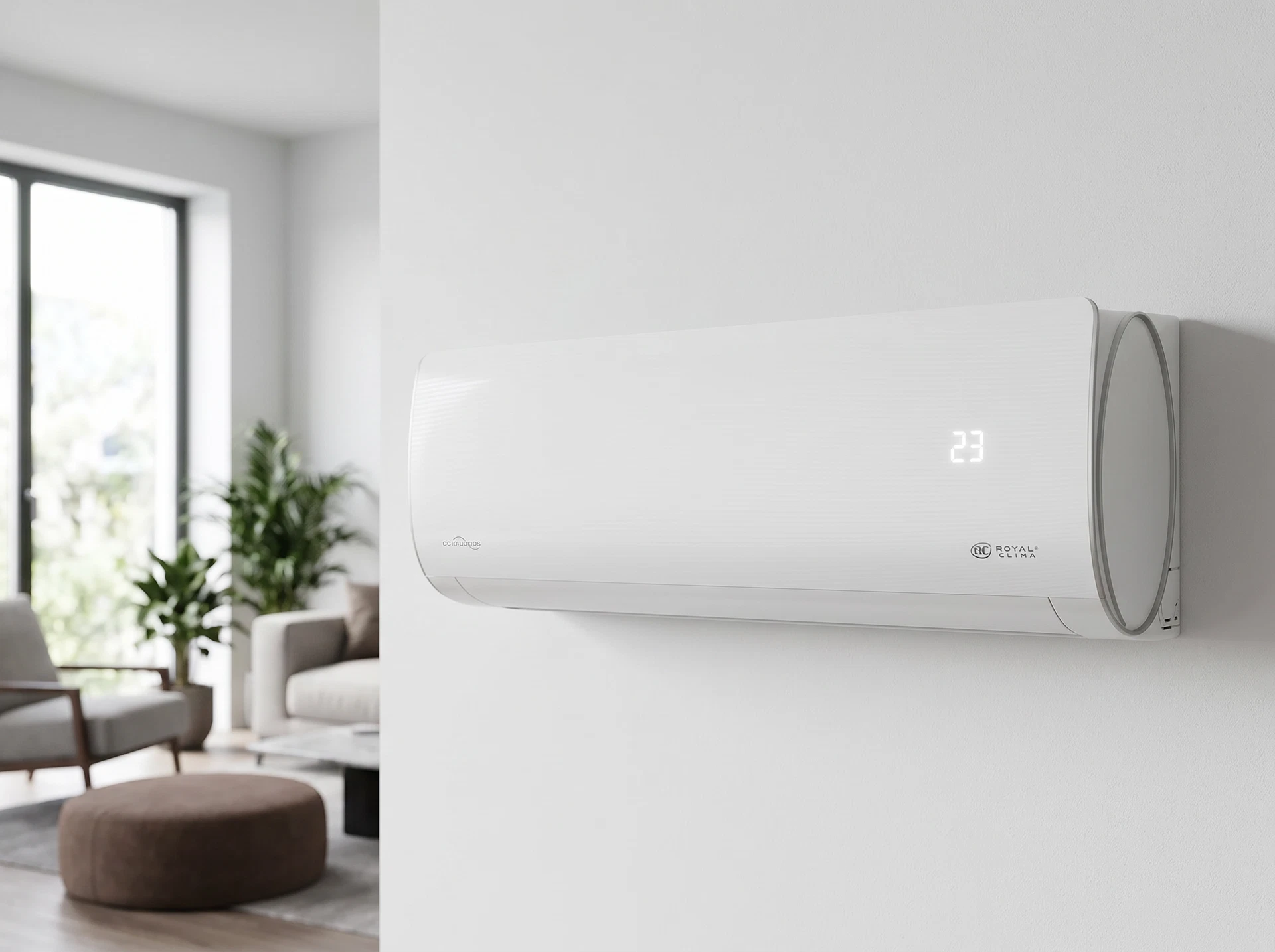 Royal Clima Aria DC Inverter RCI-AR22HN установленный в интерьере жилой комнаты