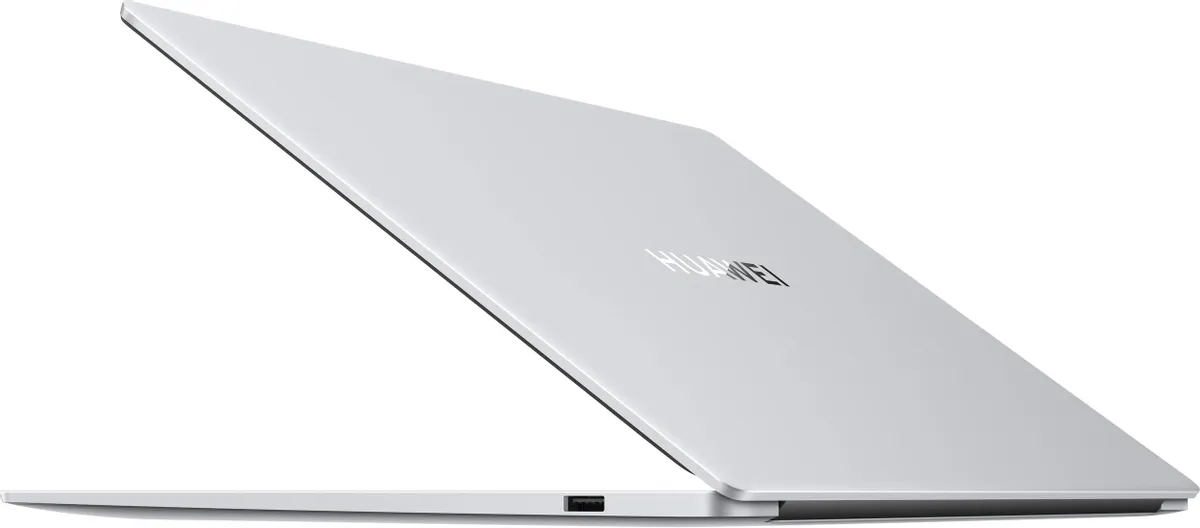 Huawei MateBook D16 53014QKV боковой профиль — тонкий алюминиевый корпус 17 мм, порты справа