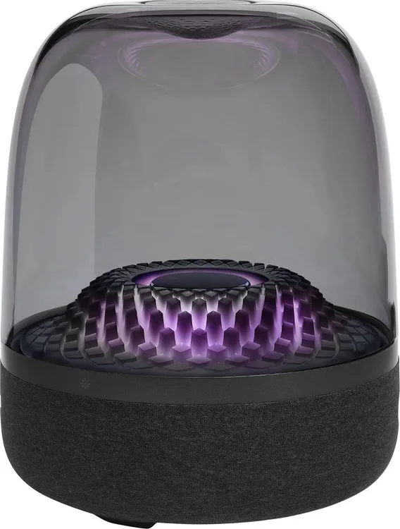 Harman Kardon Aura Studio 4 подсветка фиолетово-розовая трёхмерный эффект внутри прозрачного купола