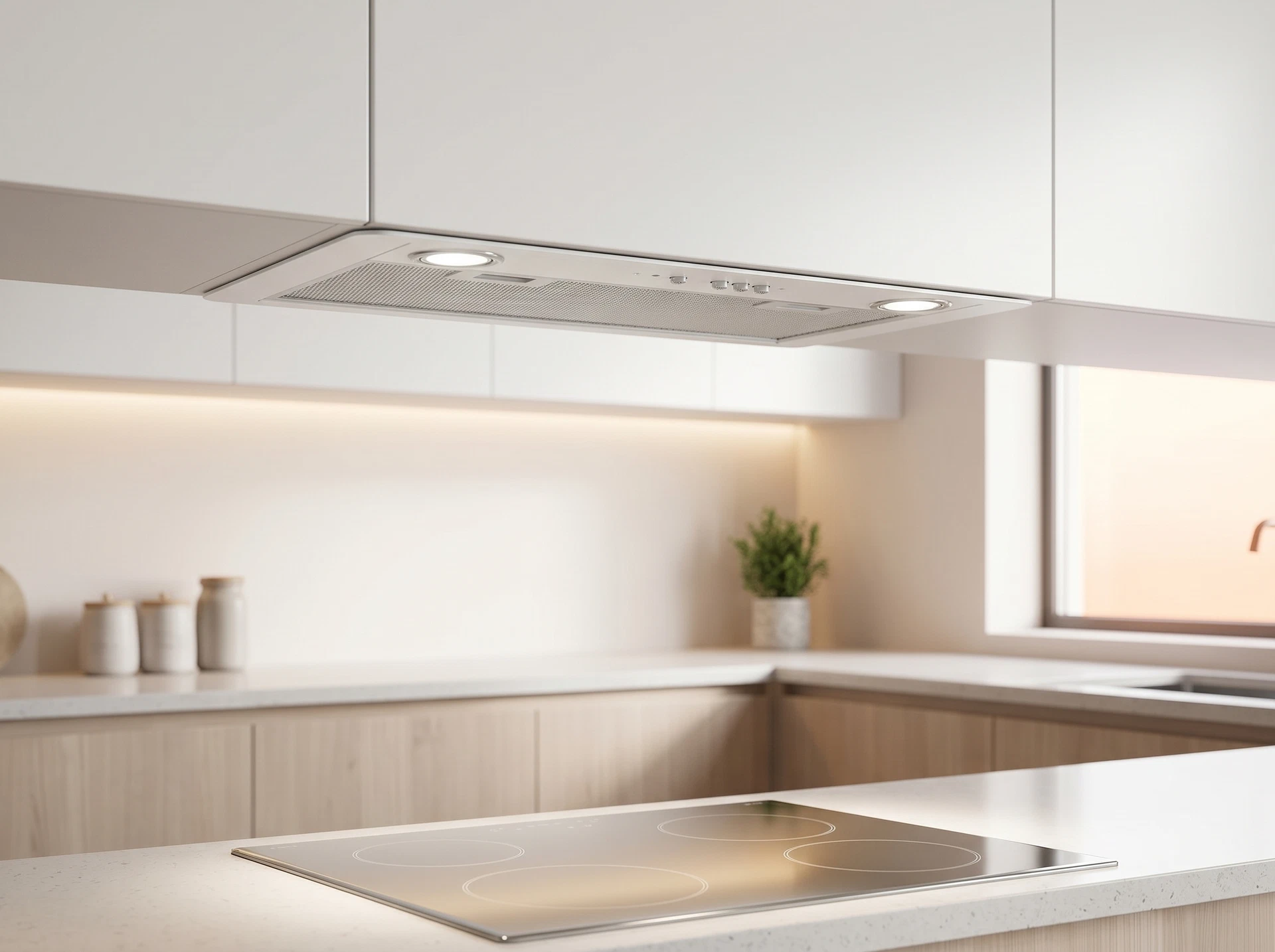 Вытяжка встраиваемая Elikor Flat 72P-650-K3D white - фото в интерьере