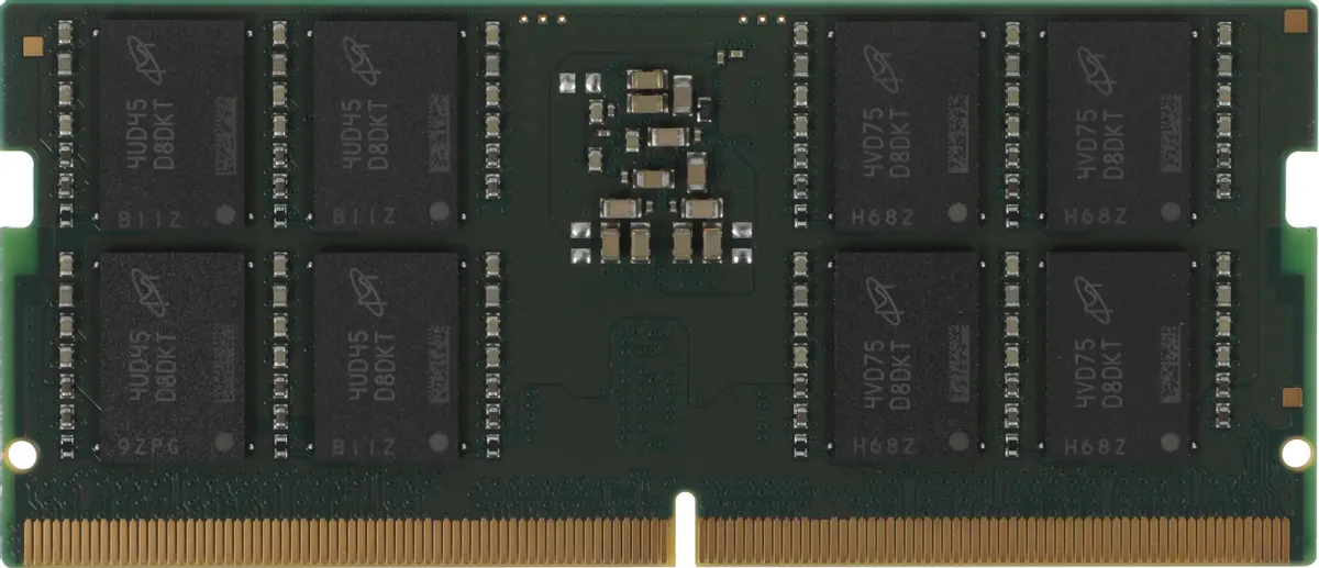Kingston Value KVR64V52BD8-32 DDR5 SODIMM — обратная сторона с микросхемами памяти