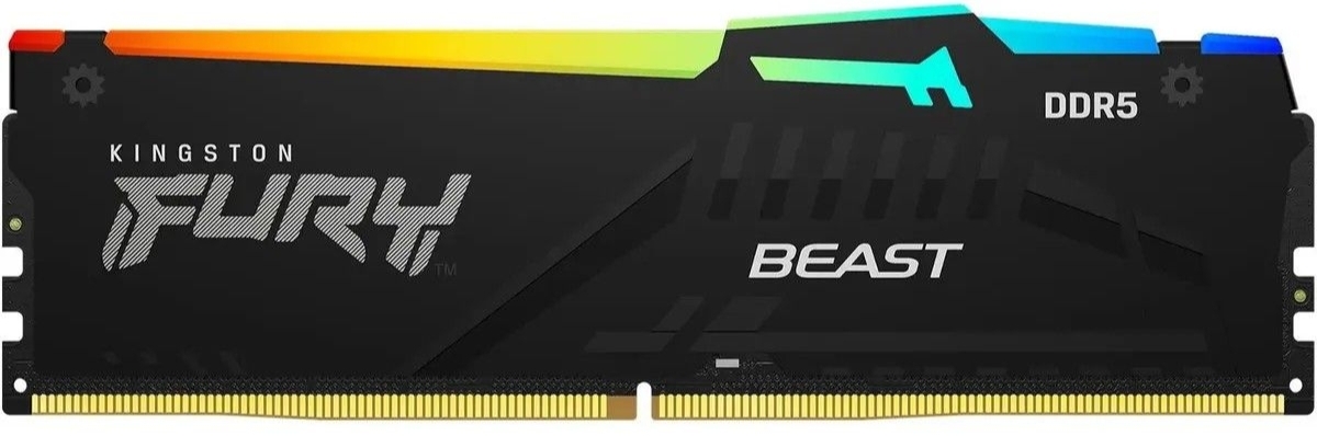 Kingston Fury Beast Black RGB KF560C30BBEA-16 DDR5 6000 МГц чёрный радиатор RGB-подсветка
