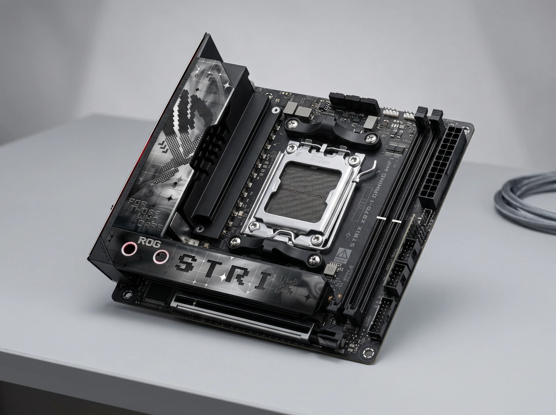 Материнская плата Asus ROG Strix X870-i Gaming Wifi, Socket AM5, AMD X870, mATX, RTL [90MB1IW0-M0EAY0] - фото в интерьере
