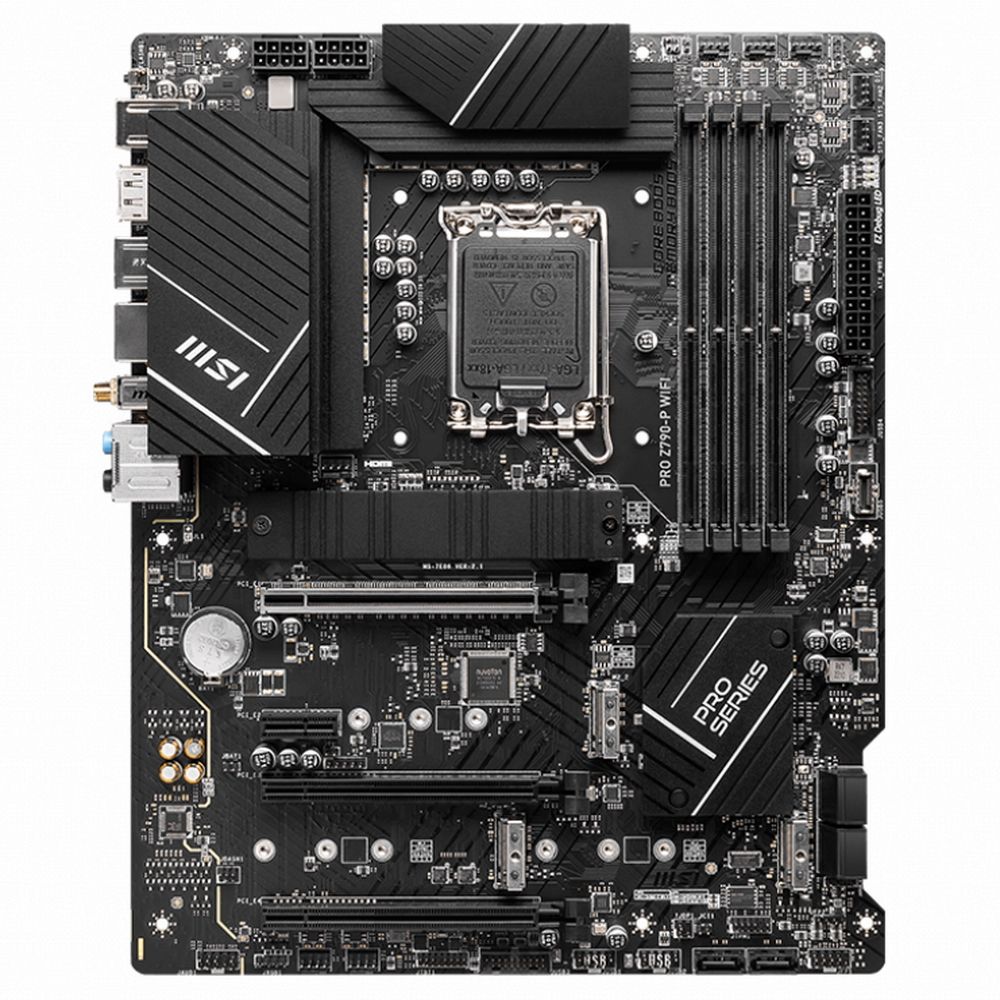 MSI Pro Z790-P WiFi радиаторы VRM и M.2 — пассивное охлаждение платы