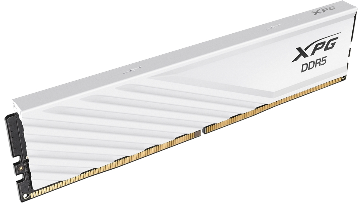 ADATA XPG Lancer Blade DDR5 белый радиатор — низкий профиль 33,8 мм, вид сбоку