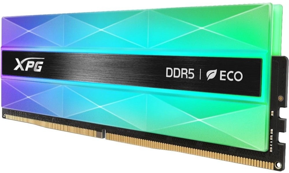 ADATA AX5U6000C3016G-DCLANRSG DDR5 два модуля 2x16 ГБ установлены в слоты материнской платы