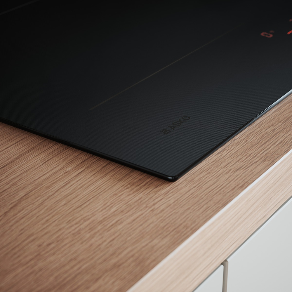 Asko HI2642FMG1 &mdash; зоны нагрева и интерфейс SliderTouch крупным планом