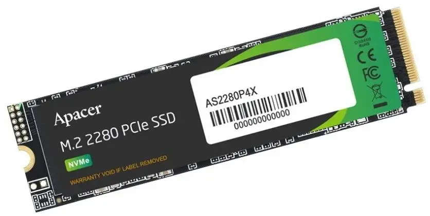 Apacer AS2280P4 1TB M.2 2280 NVMe установка в слот ноутбука