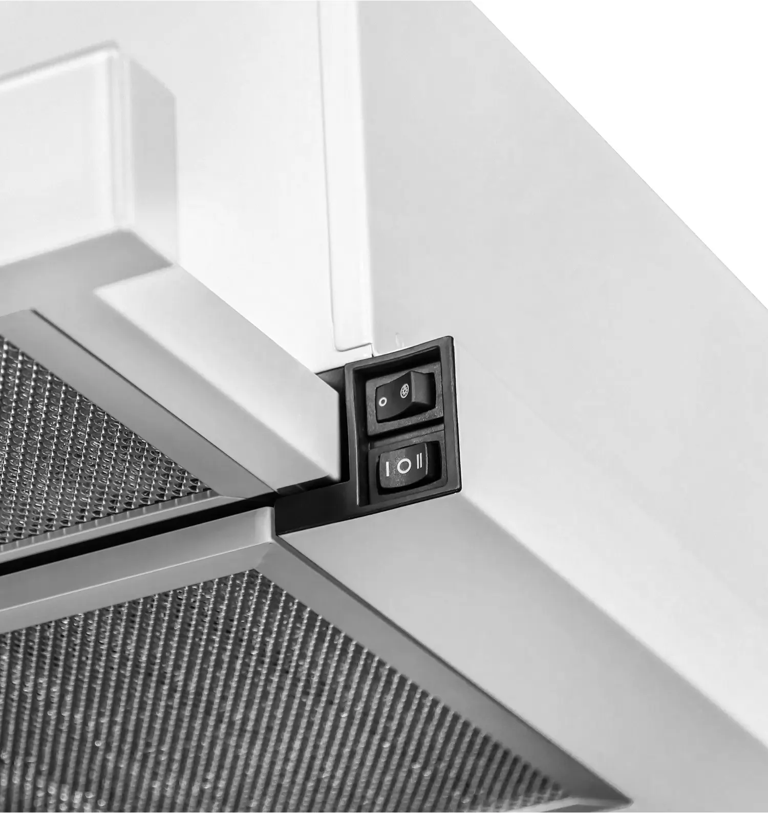 LEX Hubble G 2M 600 встраиваемая вытяжка белый — выдвижной козырёк и управление