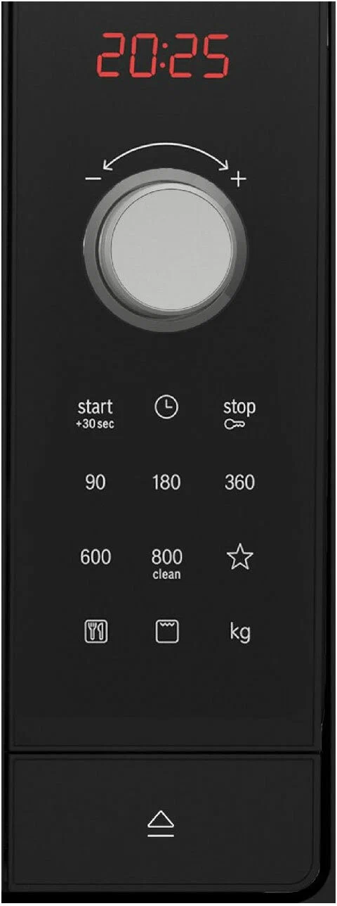 Bosch BEL653MB3 панель управления крупным планом — цифровой дисплей, поворотная ручка, кнопки программ
