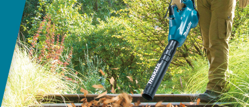 Makita DUB362Z аккумуляторная воздуходувка 36В синяя вид спереди