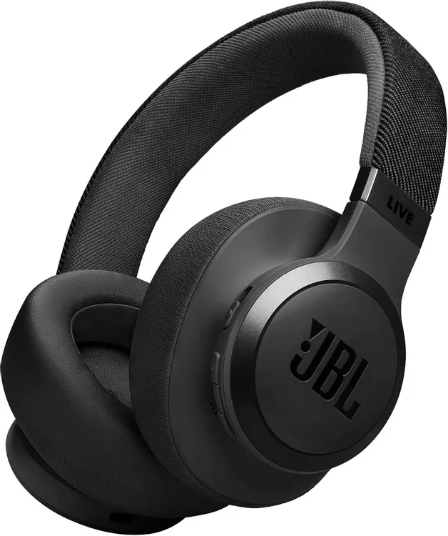 JBL Live 770NC черный — накладные наушники с мягкими амбушюрами, вид 3/4