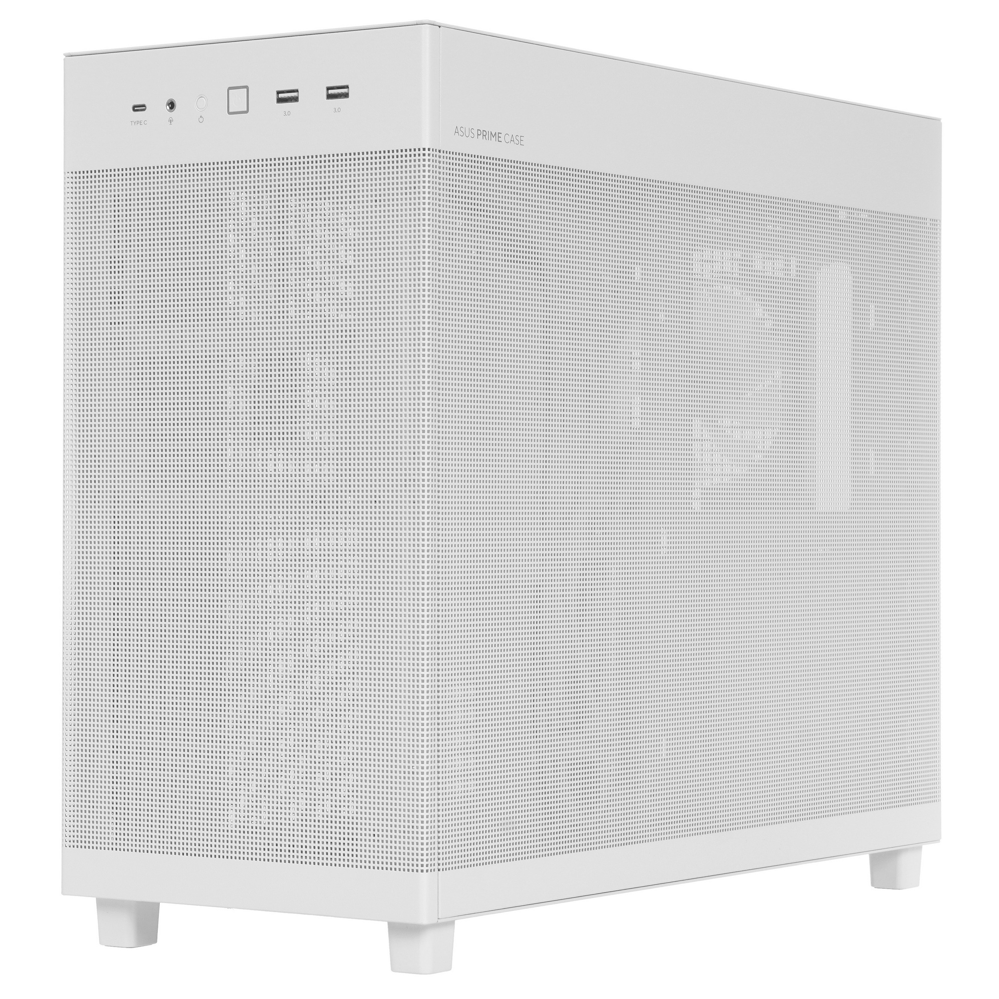 ASUS Prime AP303 Mesh боковой профиль — минималистичный дизайн с перфорированной фронтальной панелью
