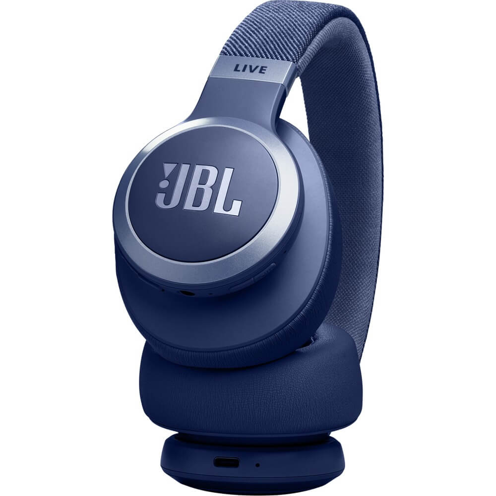 JBL Live 770NC вид сбоку — порт USB-C в нижней части чашки, конструкция амбушюр