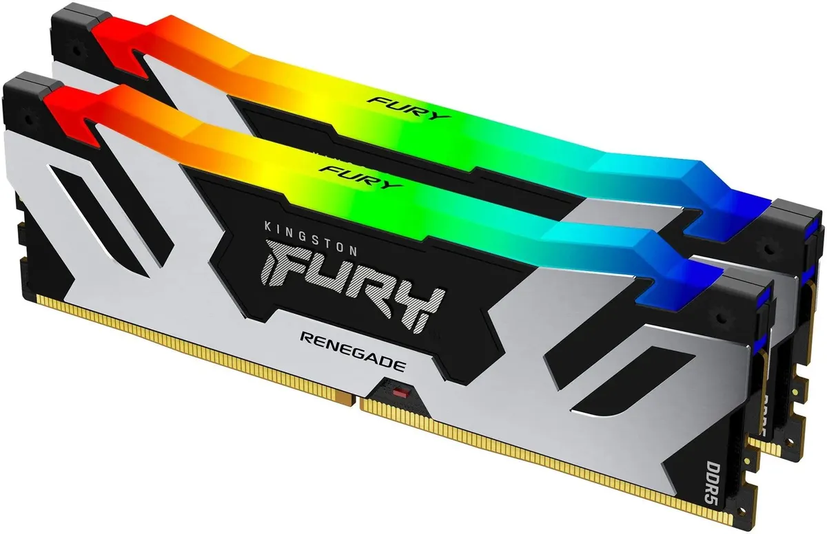 Kingston Fury KF564C32RSAK2-96 RGB подсветка геймерский дизайн два модуля в перспективе
