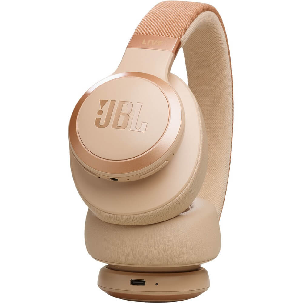 JBL Live 770NC вид сбоку сложенная конструкция кнопки управления USB-C порт