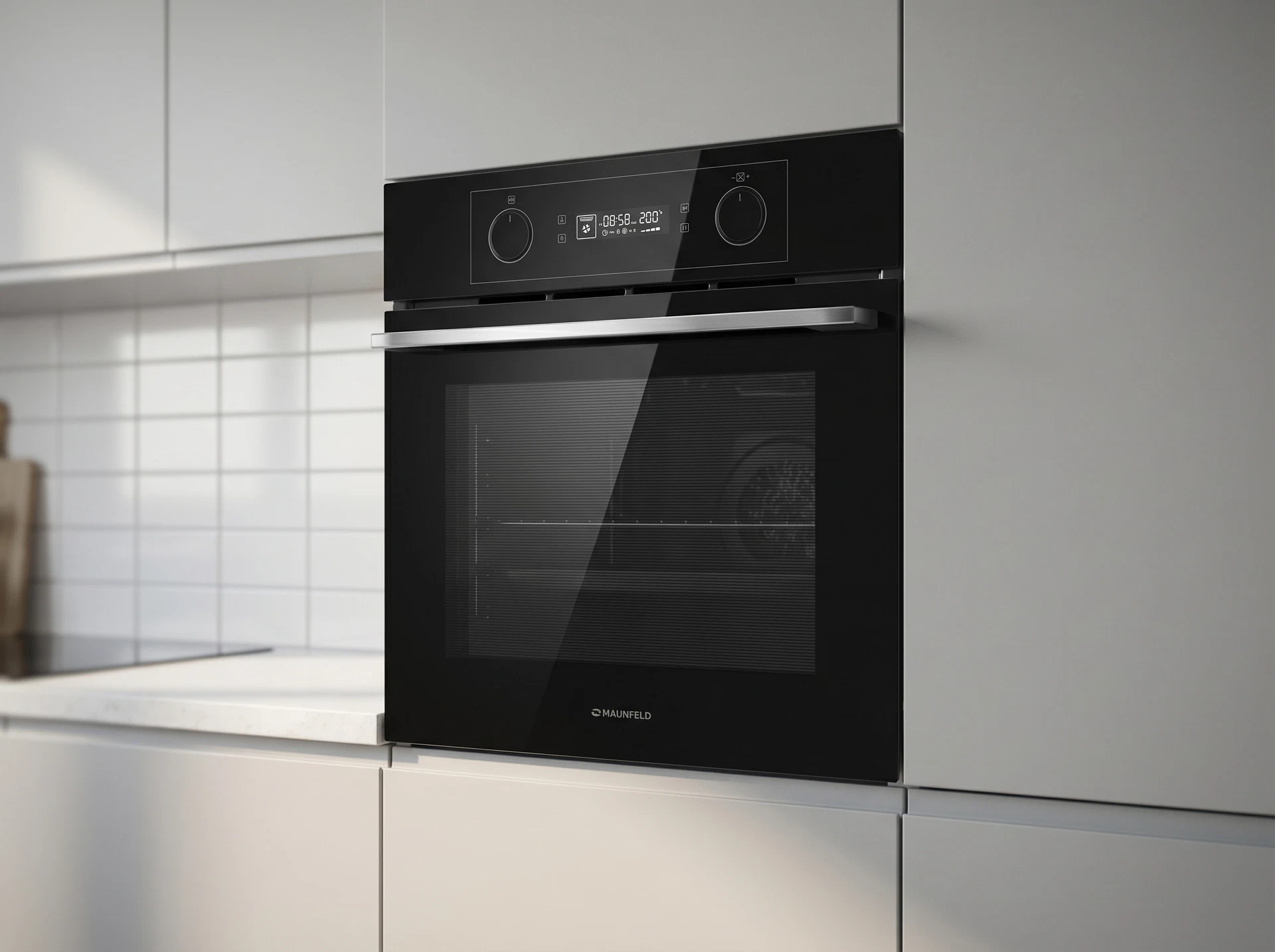 Электрический духовой шкаф Maunfeld AEOH60102B2 - фото в интерьере