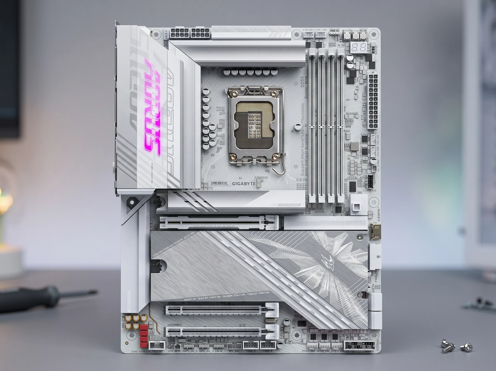 Материнская плата Gigabyte Z890 Aorus Elite X Ice, Socket LGA 1851, Intel Z890, ATX, RTL - фото в интерьере