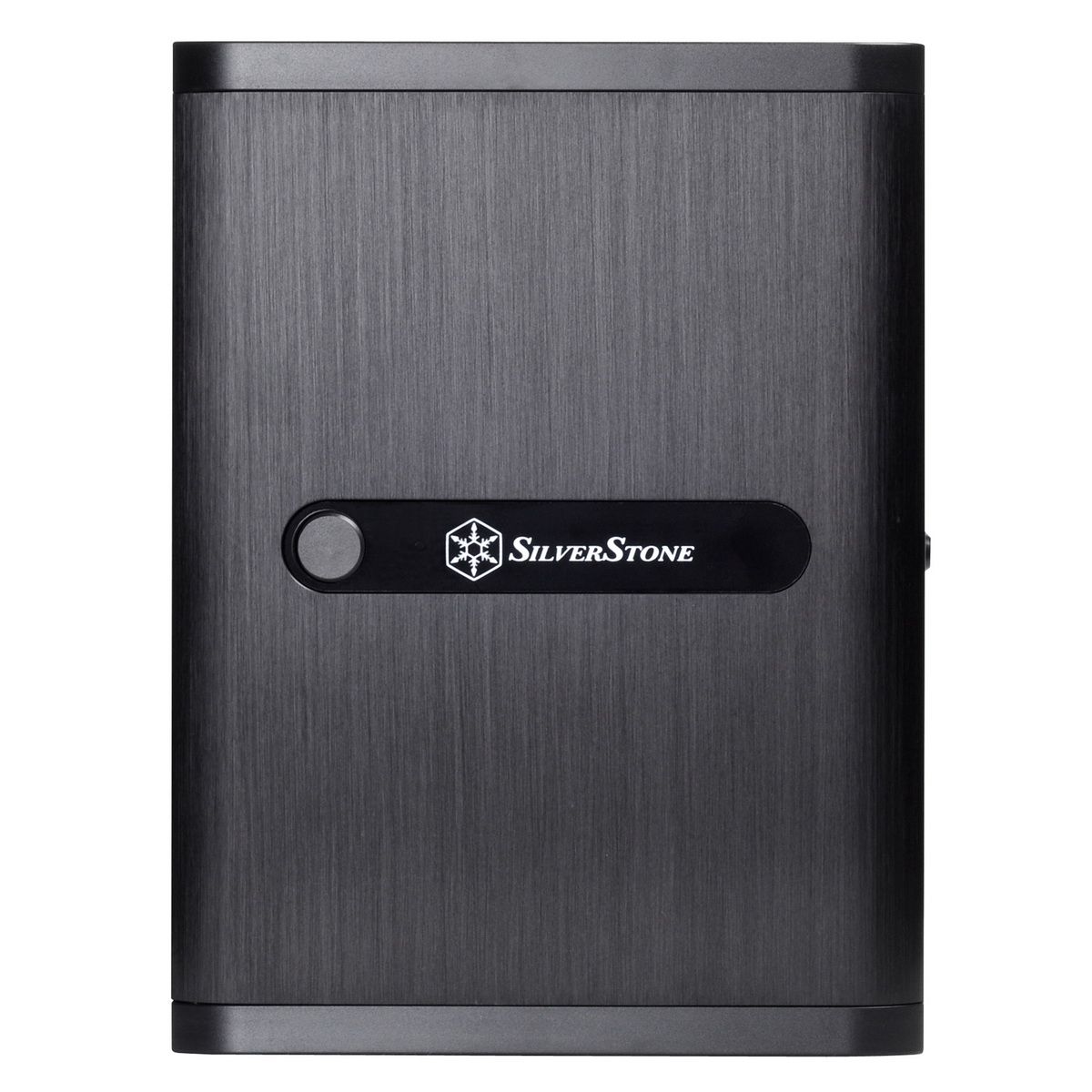SilverStone SST-DS380B фронтальная алюминиевая панель с матовой текстурой и кнопкой питания слева