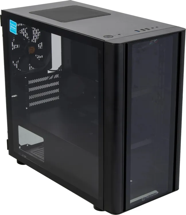 Thermaltake V150 TG внутренний вид — отсеки накопителей и кабельный менеджмент