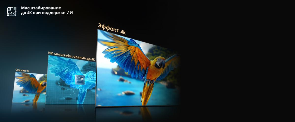 4K AI Upscaler &mdash; апскейлинг контента на Hisense 100U7Q Pro