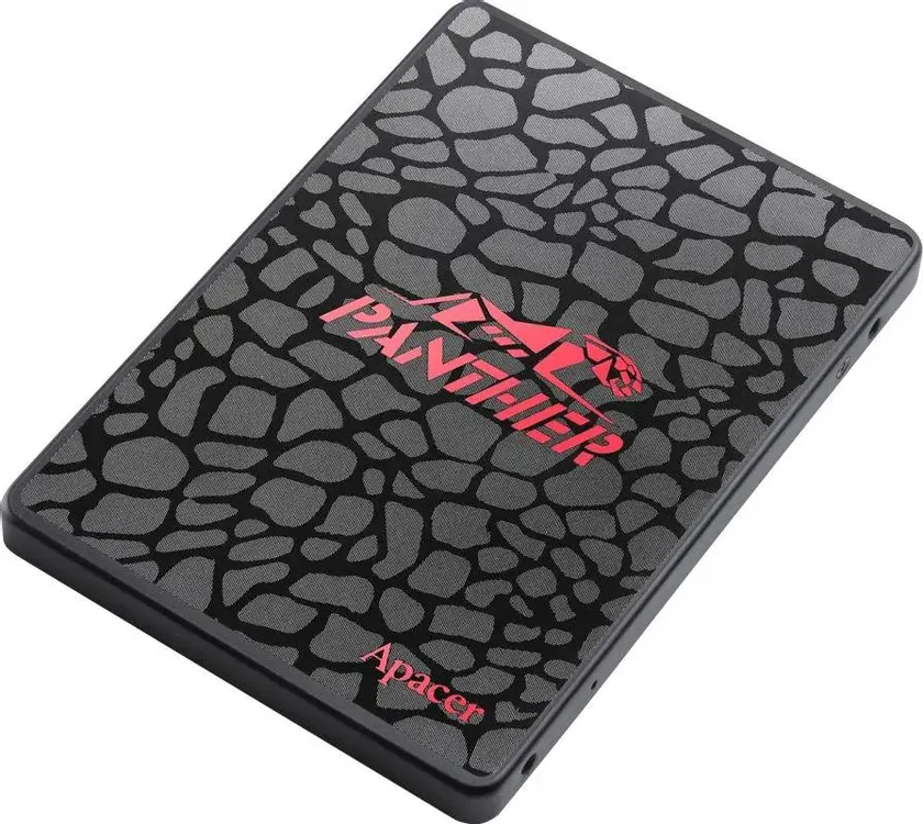 Apacer AS350 Panther 1TB трёхмерный вид под углом — компактные размеры и рельефная поверхность корпуса