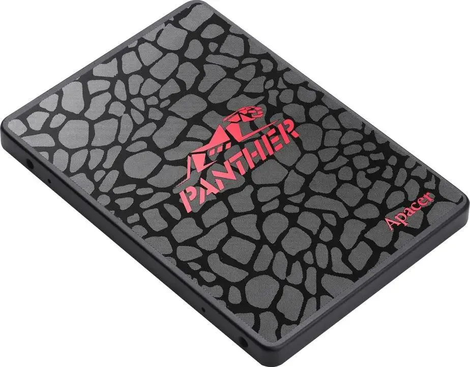 Apacer AS350 Panther 1TB вид сверху — округлые края корпуса и логотип Panther